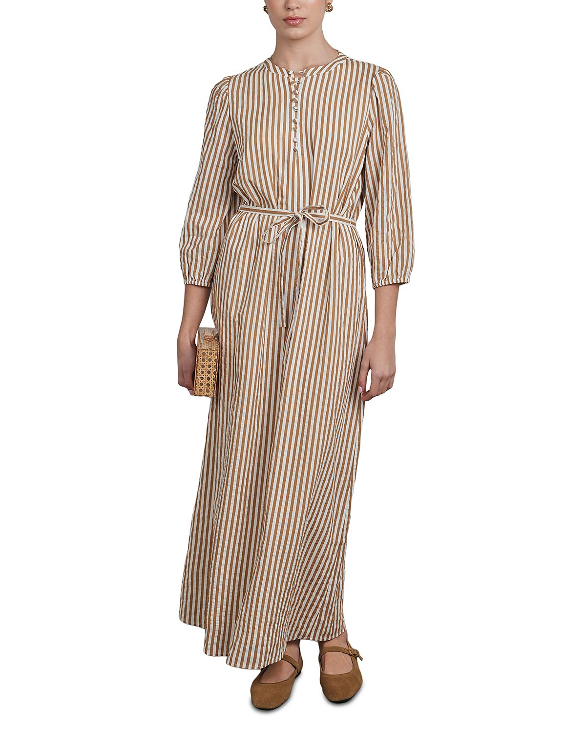 Point Puff Sleeve Dress