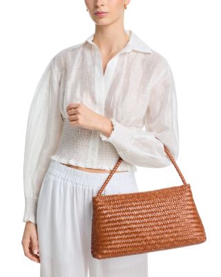 The Signature Woven Collection Large Leather Shoulder Bag
