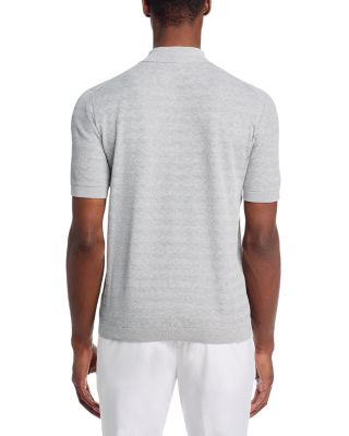 Chevron Quarter Zip Knit Polo Shirt