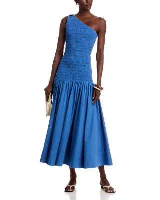 Darlene One Shoulder Smocked Maxi Dress