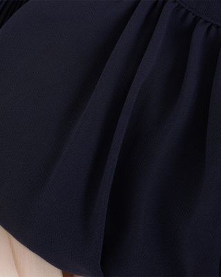 Kimira Navy Pleated Maxi Dress 