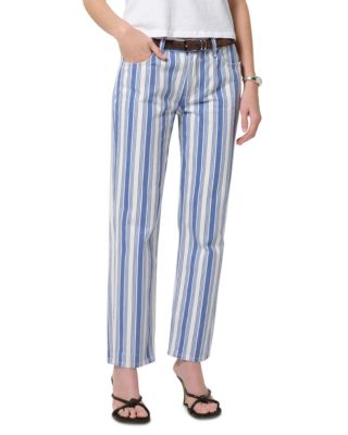 Anissa High Rise Straight Leg Jeans in Mar Stripe