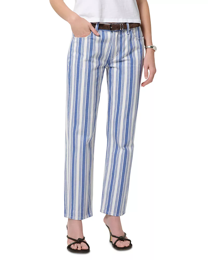 Citizens of Humanity Anissa High Rise Straight Leg Jeans in Mar Stripe
