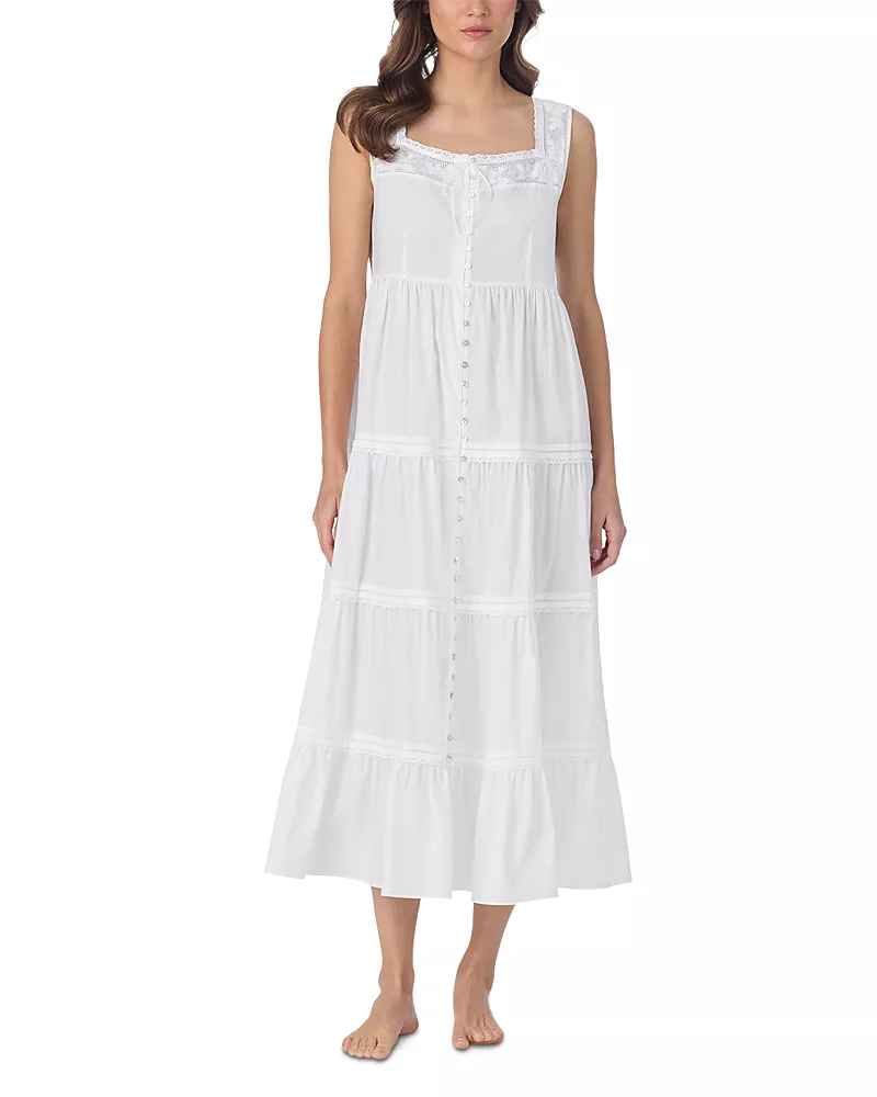Eileen West Monica Button Front Ballet Nightgown