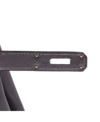 Birkin 35 Handbag Grey Epsom with Gold Hardware