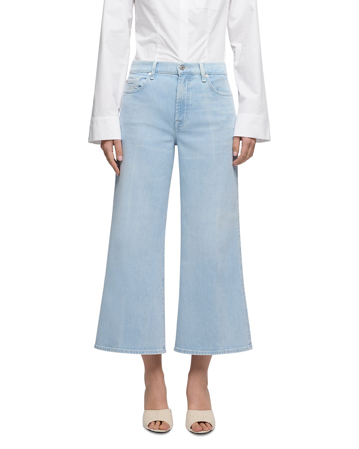 7 For All Mankind Petites Lotta Wide Ankle Jeans