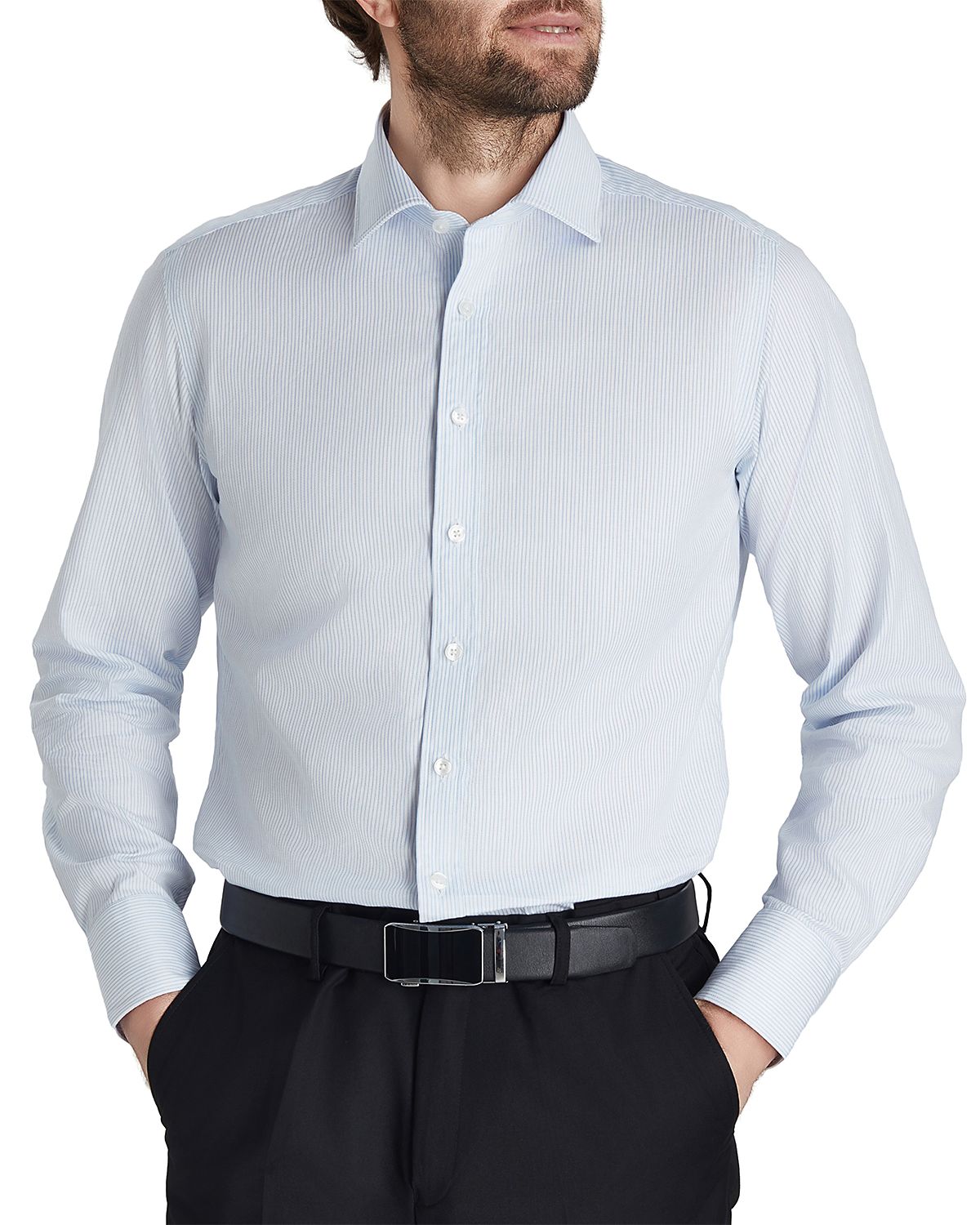 Thomas Pink Stripe Dress Shirt