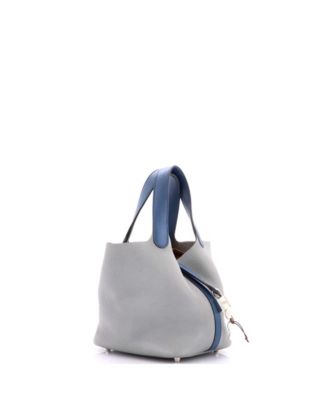 PM Bicolor Picotin Lock Bag Clemence with Swift