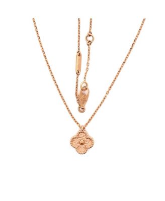  Sweet Alhambra Pendant Necklace 18K Rose Gold, 15.75"