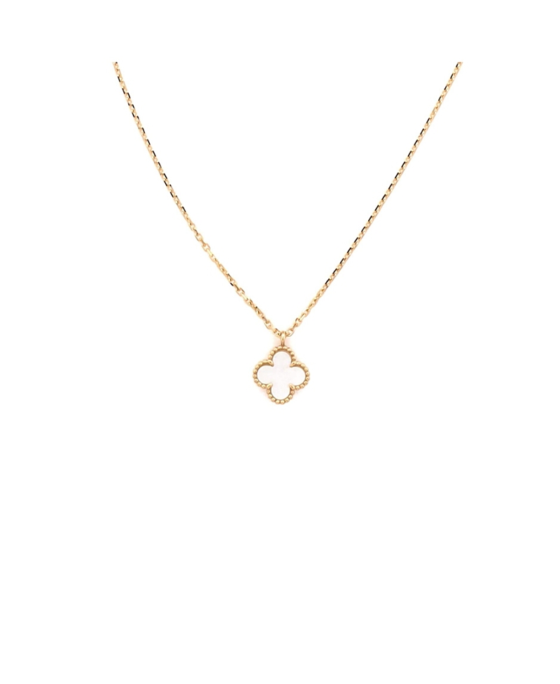 Pre-Owned Van Cleef & Arpels Sweet Alhambra Pendant Necklace 18K Gold and Mother of Pearl, 16"