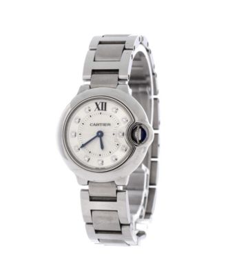  Ballon Bleu de Cartier Quartz Watch in Stainless Steel with Diamond Markers 28mm
