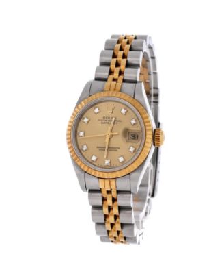  Oyster Perpetual Datejust Automatic Watch in Stainless Steel and Gold with Diamond Markers 26mm