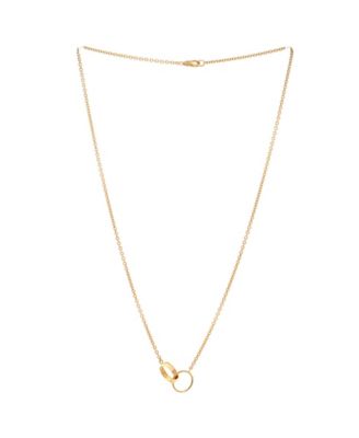  Love Interlocking Necklace 18K Gold, 17.25"