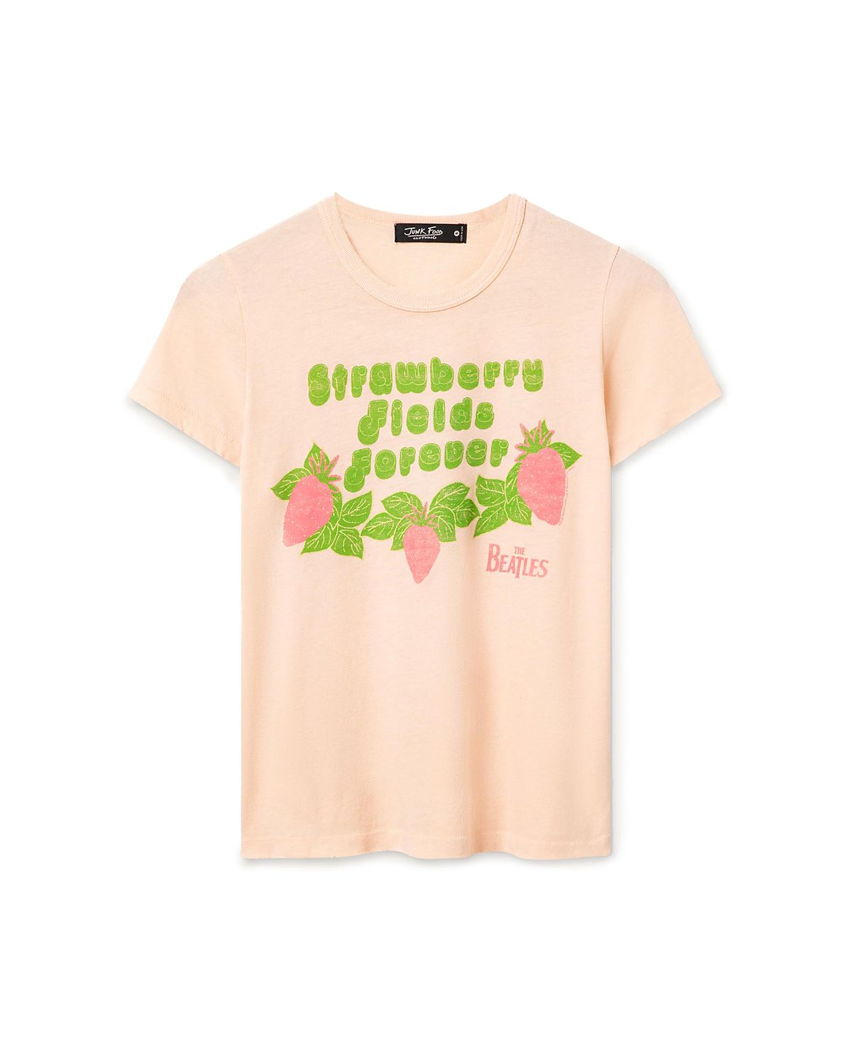 Junk Food Clothing Women's The Beatles Strawberry Fields Forever Original Tee