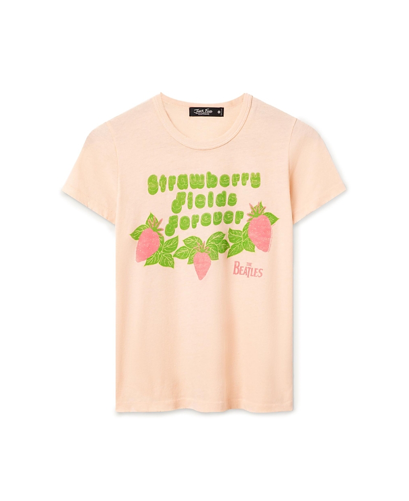 Junk Food Clothing Women's The Beatles Strawberry Fields Forever Original Tee