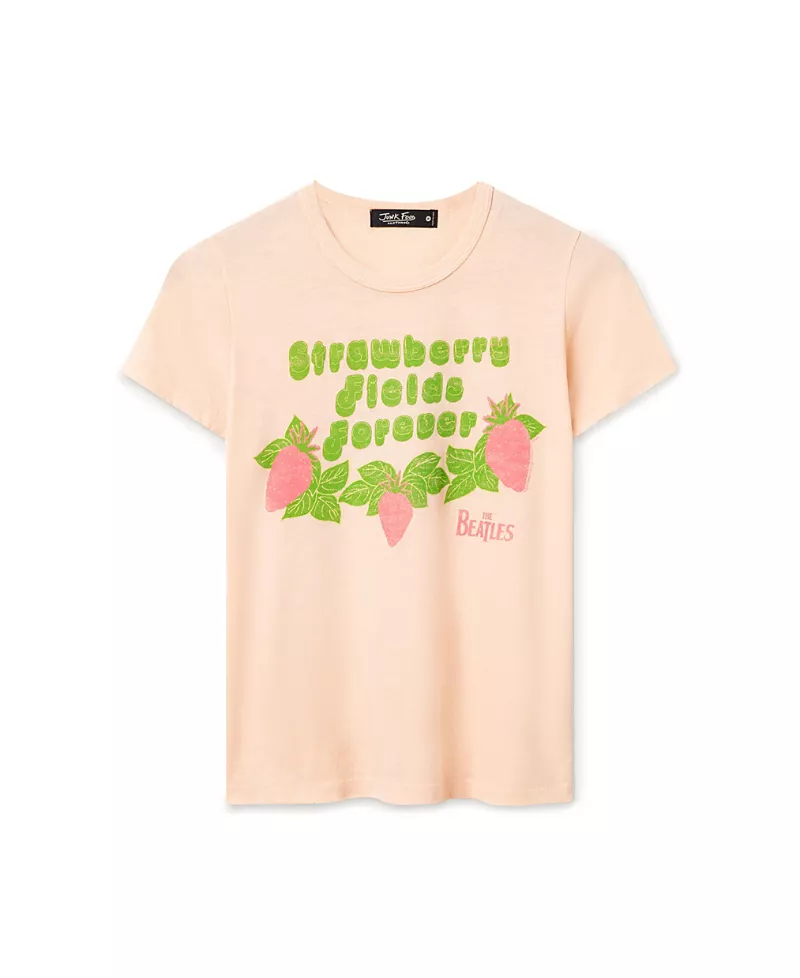Junk Food Clothing Women's The Beatles Strawberry Fields Forever Original Tee