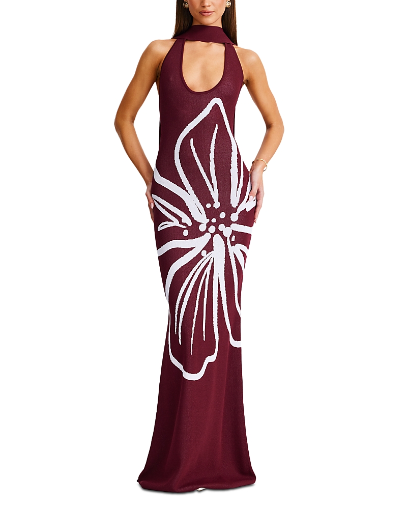 Sndys Jemima Halter Neck Maxi Dress