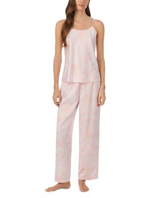 Cami Fashion Satin Ankle Pants Pajama Set
