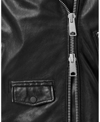 Billie Leather Oversized Biker Jacket
