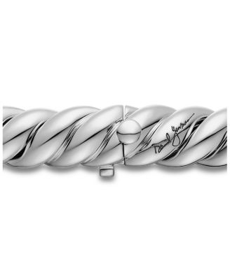 Sculpted Cable Double Wrap Bracelet in Sterling Silver