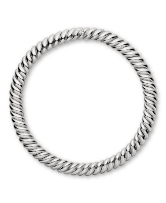 Sculpted Cable Necklace in Sterling Silver