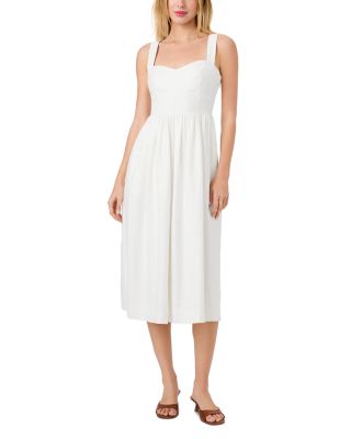 French Connection Aspen Linen Sweetheart Midi Dress