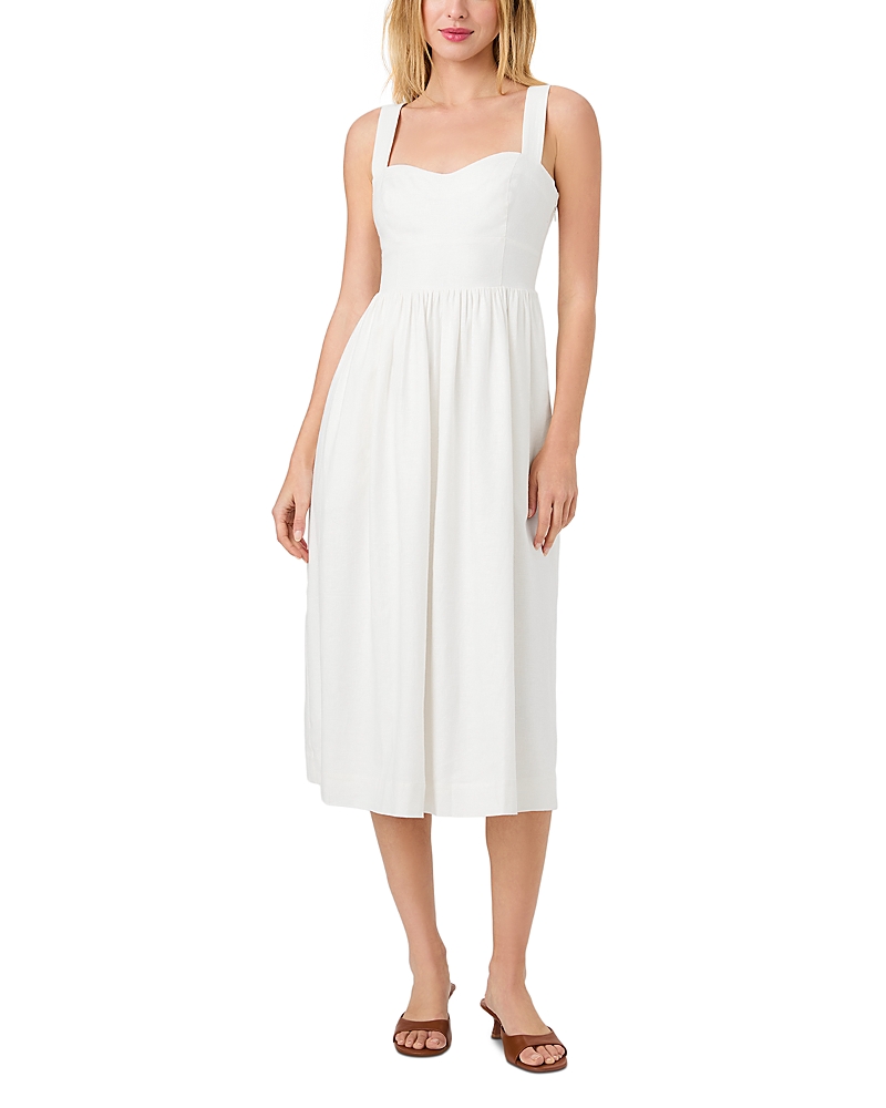 French Connection Aspen Linen Sweetheart Midi Dress