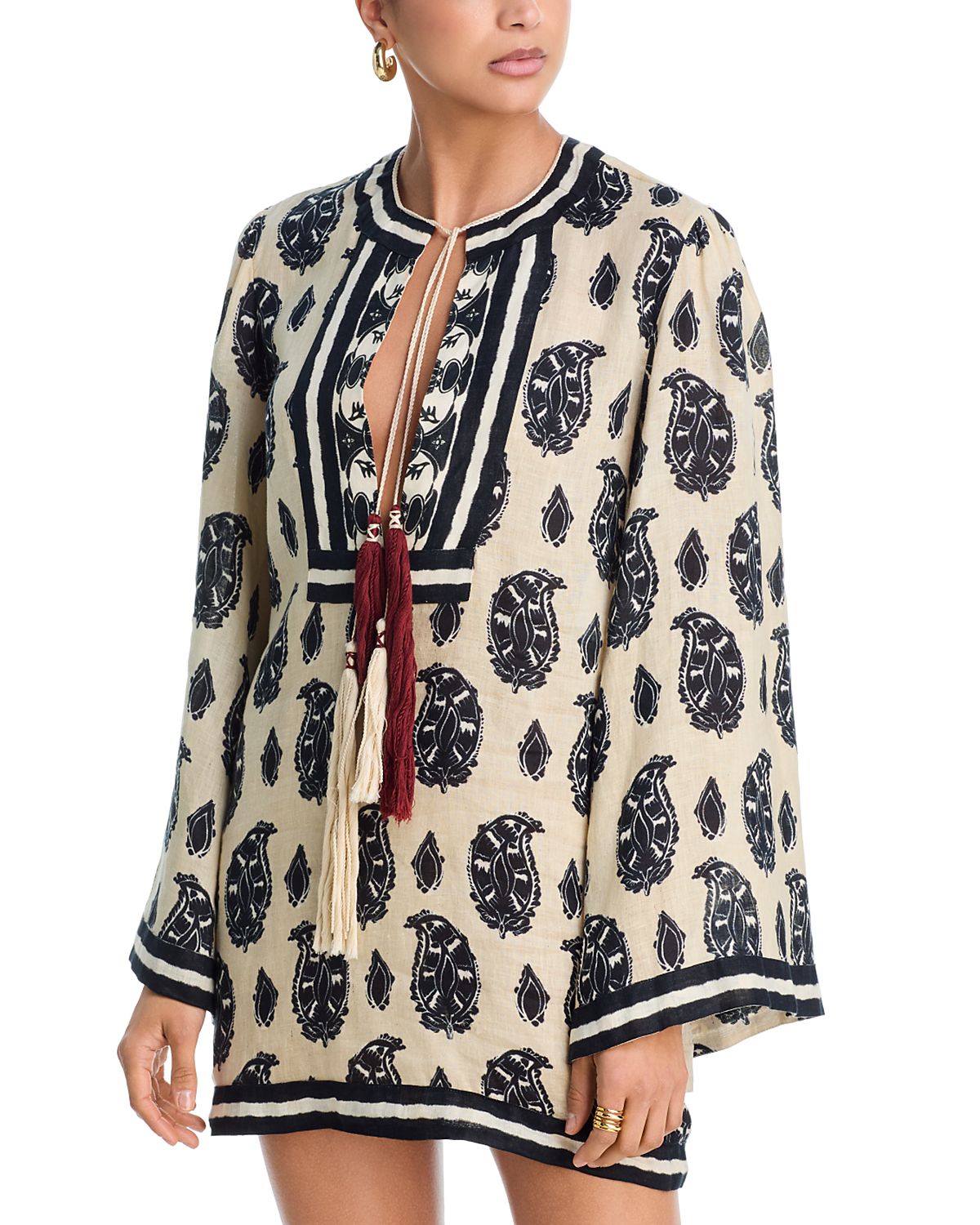 Johanna Ortiz Caretaker Of The Jungle Linen Tunic Dress