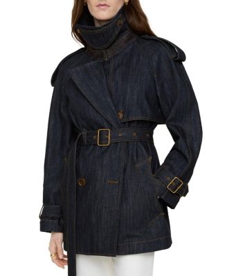 Short Denim Fitzrovia Trench Coat