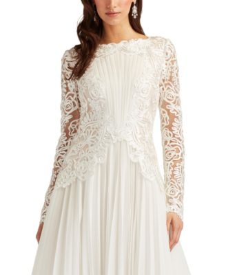  Caius Embroidered Illusion Midi Dress