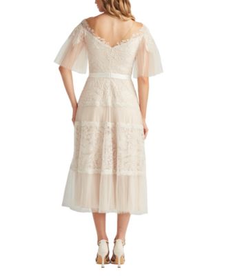  Tresca Embroidered Tulle Midi Dress