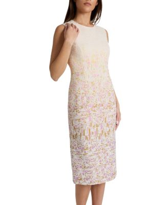  Britta Midi Sheath Dress in Ombre Jacquard