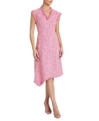  Cici Asymmetric A-Line Dress in Cotton Blend Tweed