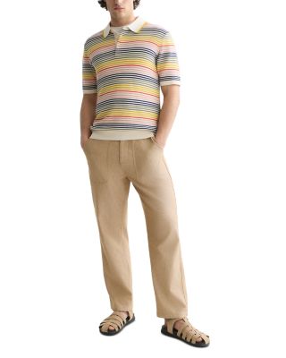 Striped Structured Knitted Regular Fit Polo