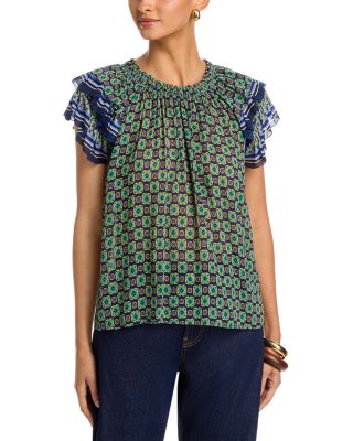 Dahlia Ruffle Sleeve Top