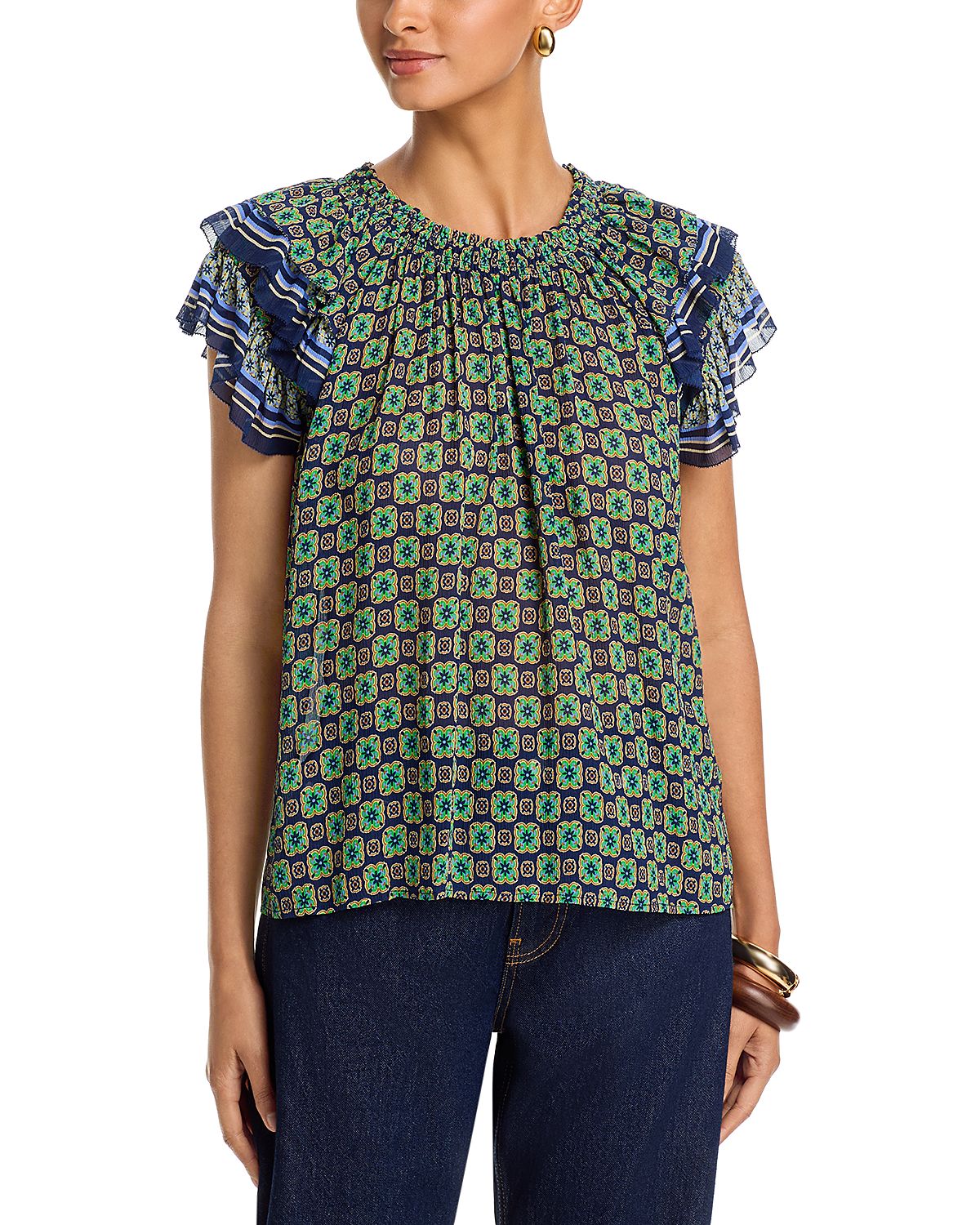 Velvet by Graham & Spencer Dahlia Ruffle Sleeve Top