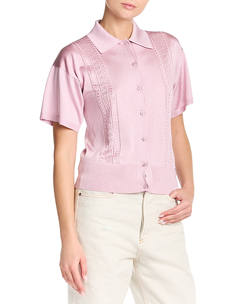 Versace Greca Lace Stitch Blouse