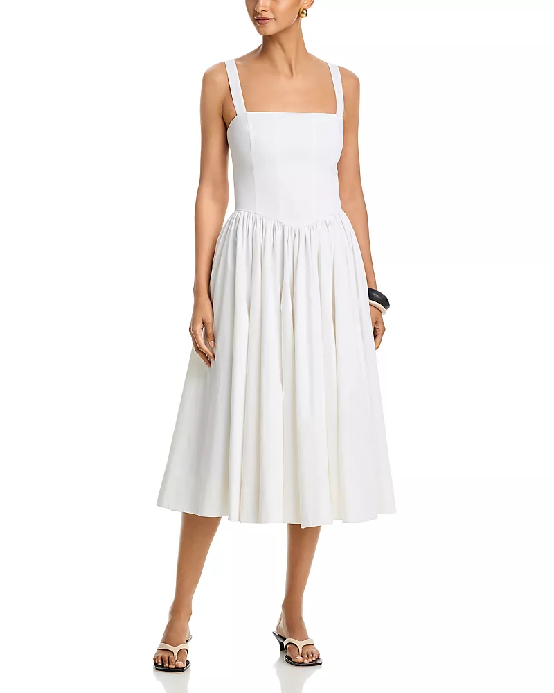 French Connection Sateen Flare Midi Dress
