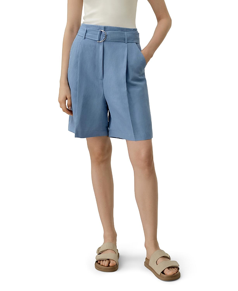 Lilysilk Silk Linen Belted Shorts