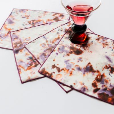  Rose Marble Cocktail Napkin Set