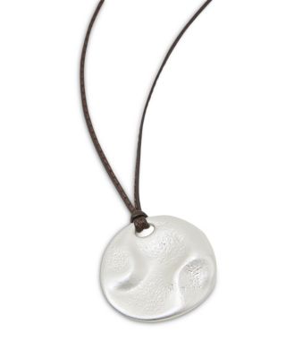 Orla Sculptural Disc Pendant Necklace
