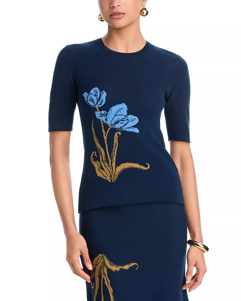 Erdem Short Sleeve Top