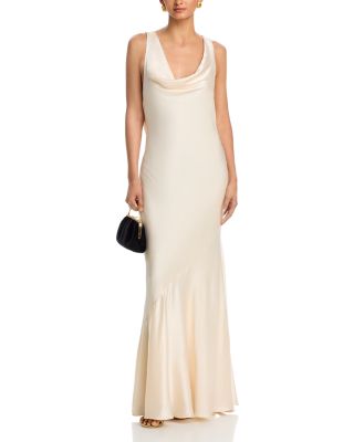 classy formal dresses short Maelle White Scoop-Neck Midi Dress With Corsage Detailing – Club L London