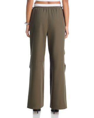 Mid Rise Logo Elastic Waist Pants