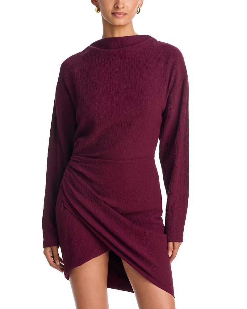 A. l.c. Ivana Draped Long Sleeve Mini Dress