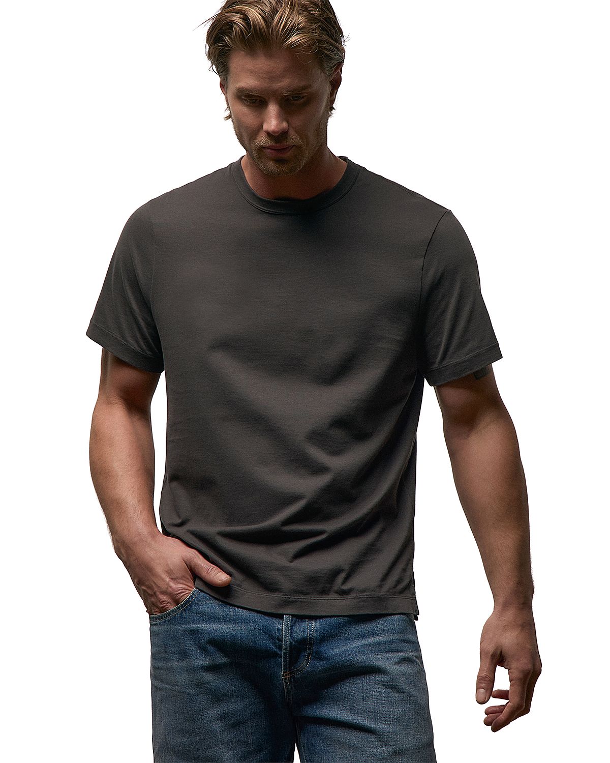 James Perse Heavy Luxe Jersey Crew Tee