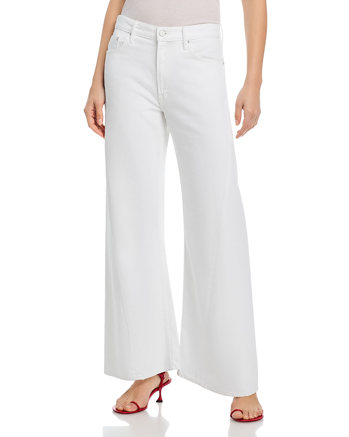 Mother The Lemon Twist Skimp High Rise Wide Leg Jeans