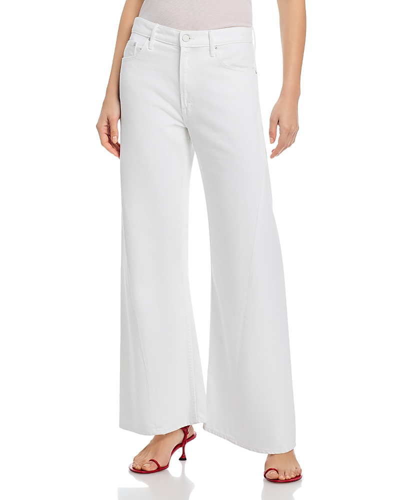 Mother The Lemon Twist Skimp High Rise Wide Leg Jeans in Pinch of Salt