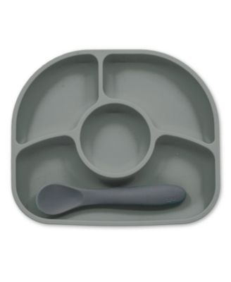 Yumi 4-section Silicone Plate and Spoon