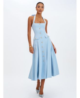  Gillian Halter A-Line Midi Dress